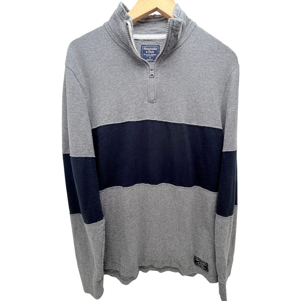 Abercrombie & Fitch Gray Sweatshirt Cotton Men's Medium
